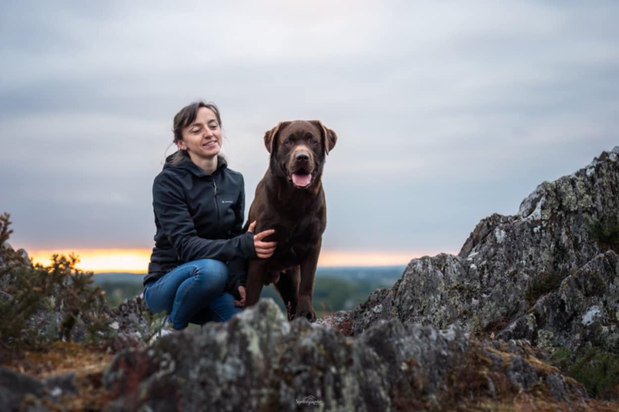 Adelyne avec ses chiens